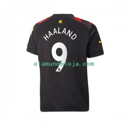 Camisola Manchester City Haaland 9 Homem Equipamento Segundo 2022-2023 Manga Curta
